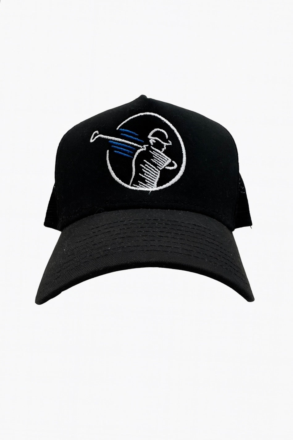 Fairway Wheels Black Performance Trucker Hat