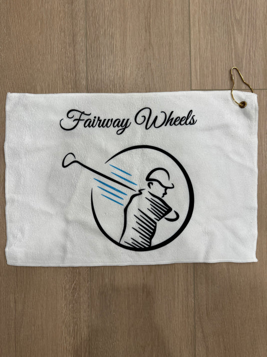 Fairway Wheels Premium White Golf Towel